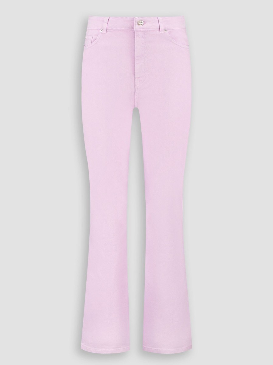 Women POM Amsterdam Jeans | Kate, High Waist Flared Fit Jeans Lilac