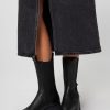 Women Copenhagen Boots | Vitello, Leather Low Boots Black