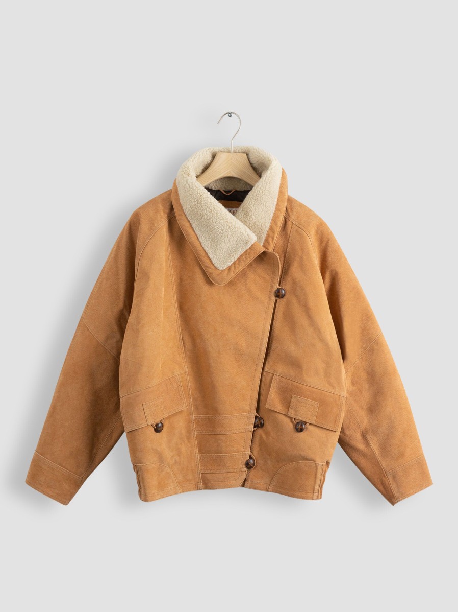 Women Lois Outerwear | Abel, Suede Jacket Camel