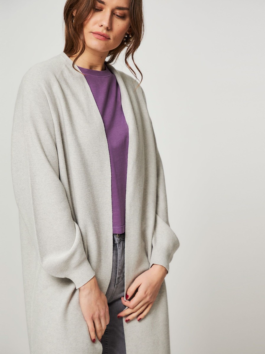 Women Drykorn Sweaters And Cardigans | Trielle, Cashmere Mix Cardigan Light Grey