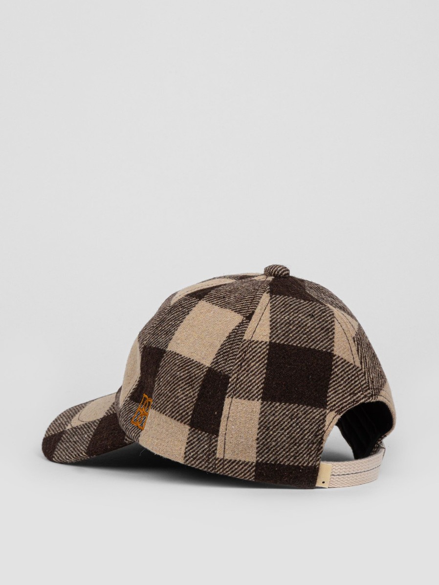 Women Bellerose Hats And Beanies | Dace, Wool Mix Cap With Pattern Dark Brown