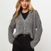 Women Drykorn Sweaters And Cardigans | Savin, Wool Mix Cardigan Grey