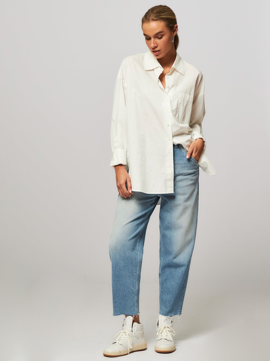 Women Xirena Tops And Blouses | Sydney, Cotton Oversized Poplin Blouse Off White