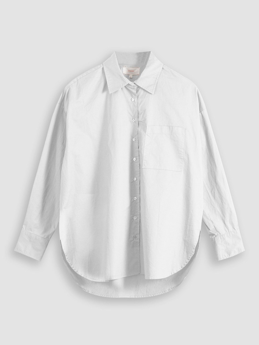 Women Xirena Tops And Blouses | Sydney, Cotton Oversized Poplin Blouse Off White