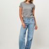 Women Closed Jeans | Gillan, Mid Waist Wide Leg Non-Stretch Jeans Blue