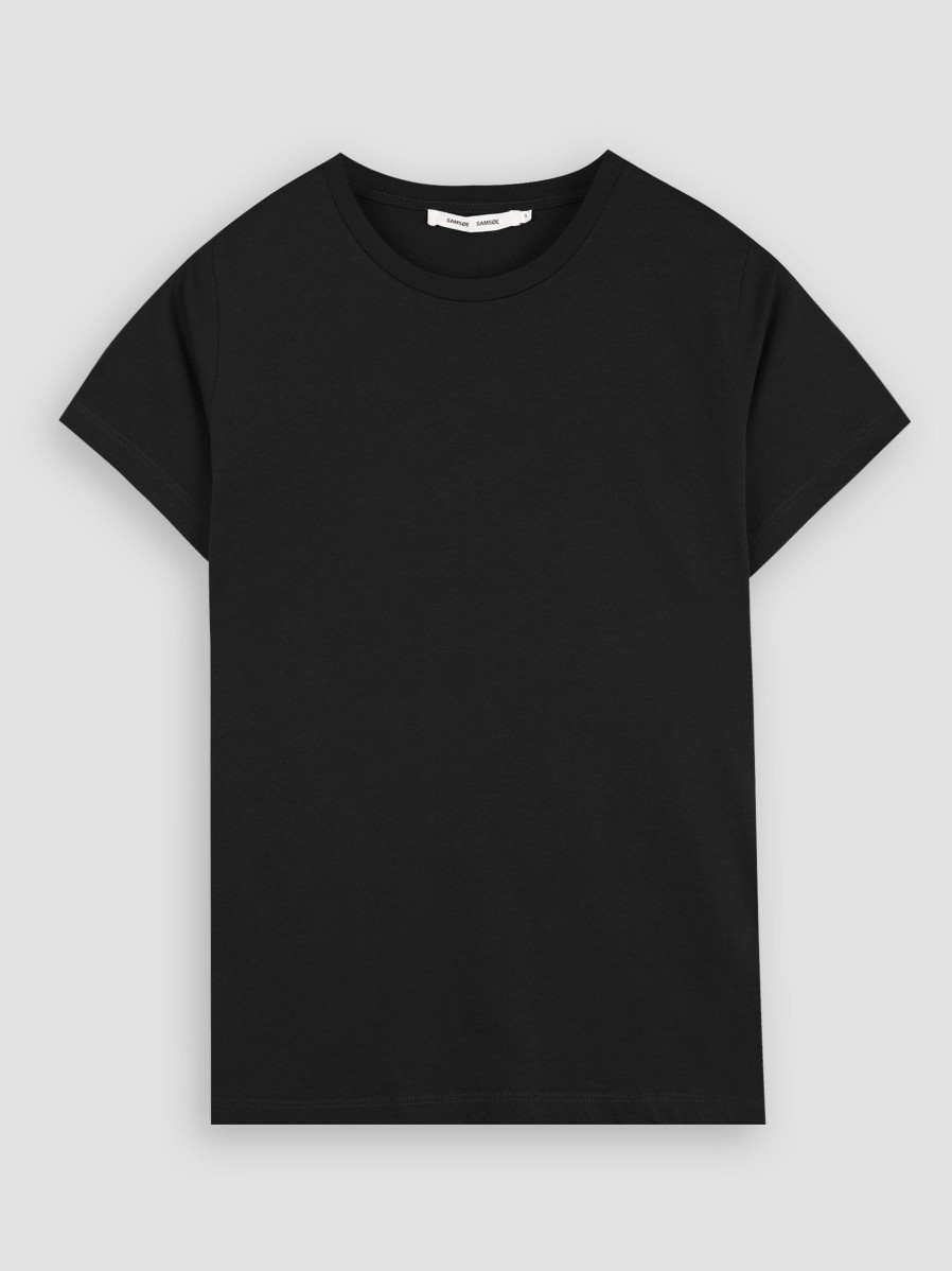 Women Samsoe Samsoe Tops And Blouses | Solly, Jersey T-Shirt Black