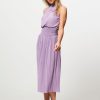 Women Samsoe Samsoe Dresses And Tunics | Uma, Elastic Plisse Dress Lilac