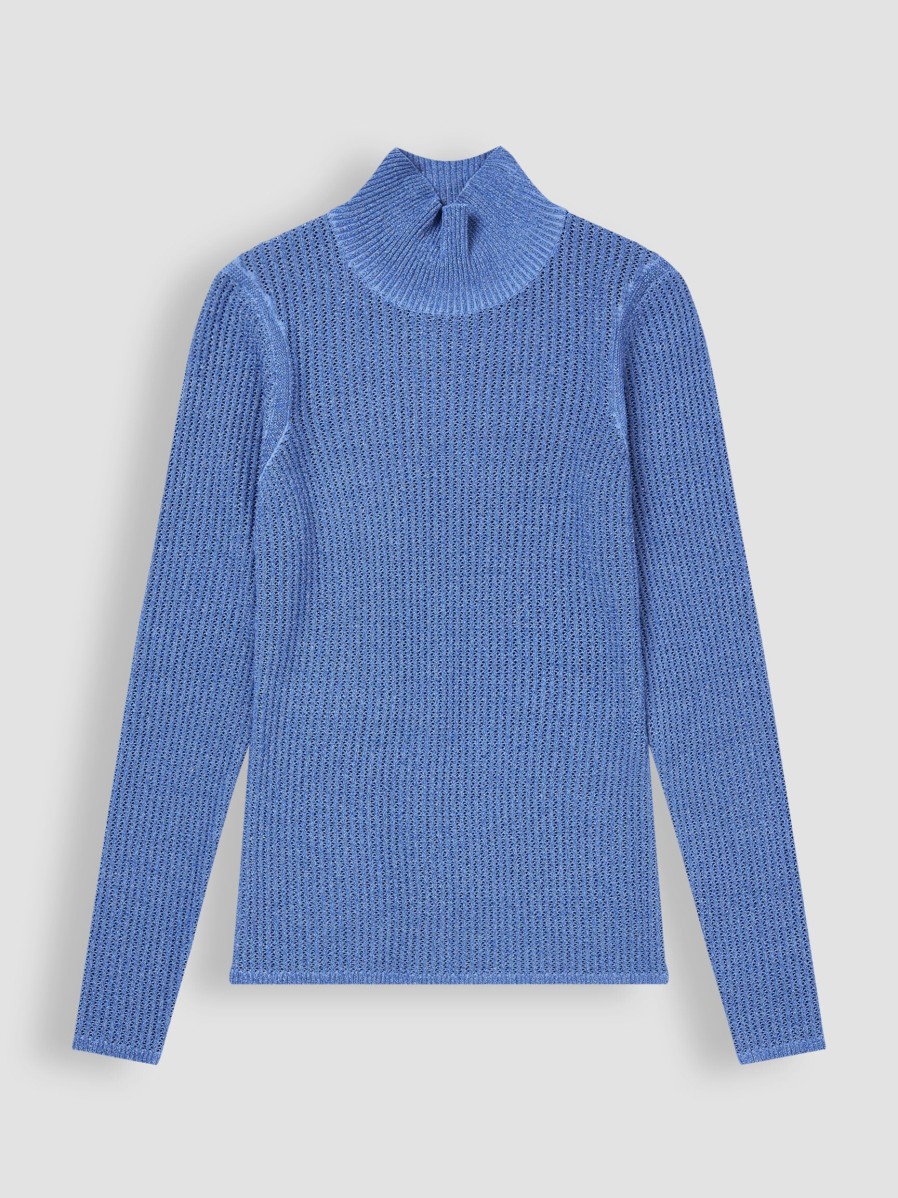 Women Munthe Sweaters And Cardigans | Liandra, Cotton Mix Jumper With Lurex Blue