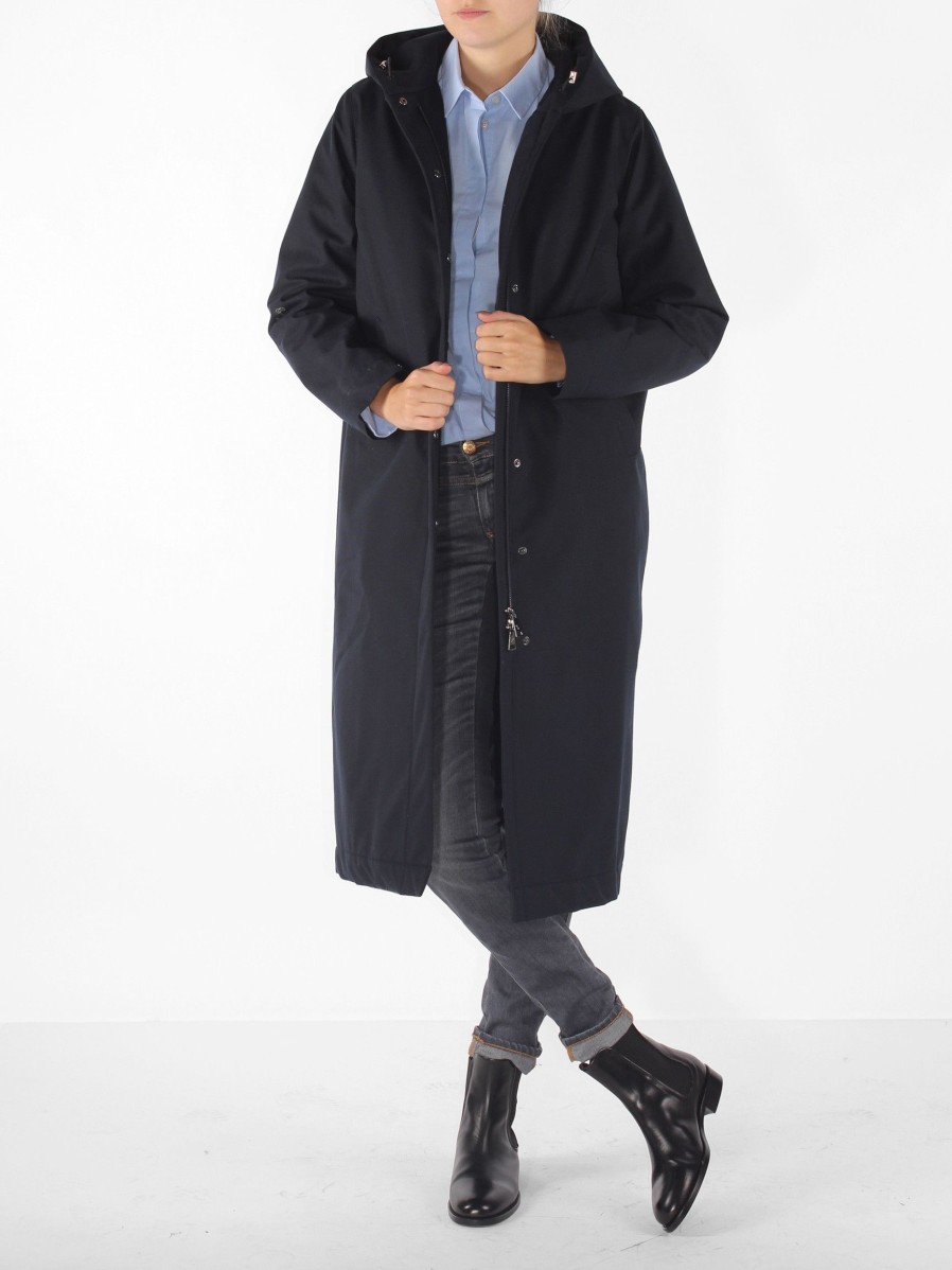 Women Welter Shelter Outerwear | Long Tube Technical Parka Dark Blue