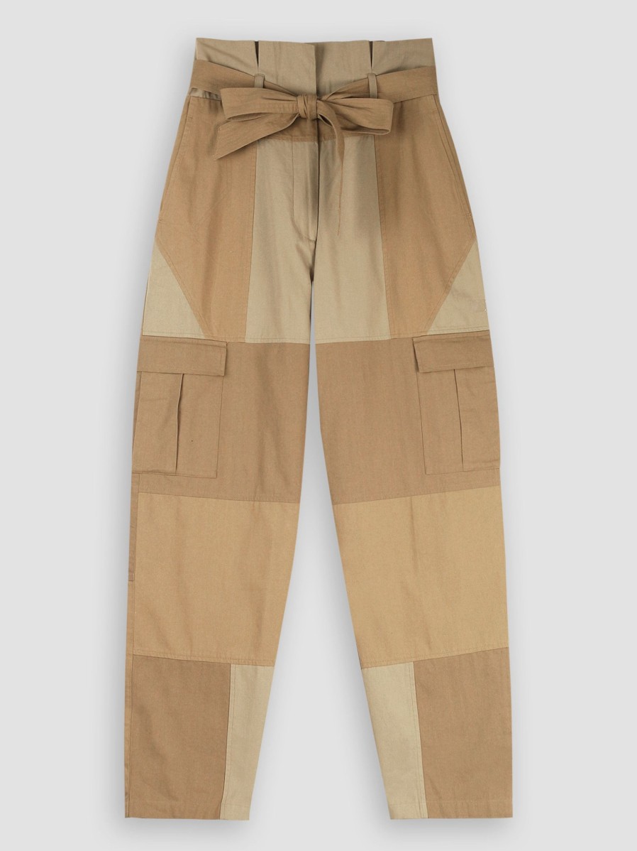 Women Mes Demoiselles Pants And Jumpsuits | Bendan, Cotton Paperbag Trousers Khaki