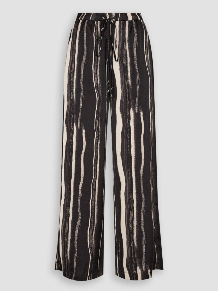 Women Co'Couture Pants And Jumpsuits | Bea, Woven Palazzo With Print Black