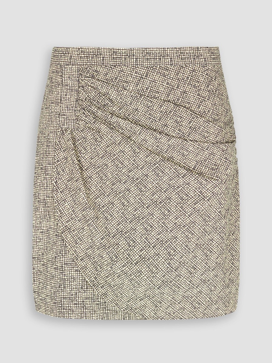 Women Second Female Skirts | Flos, Woven Skirt With Print Black