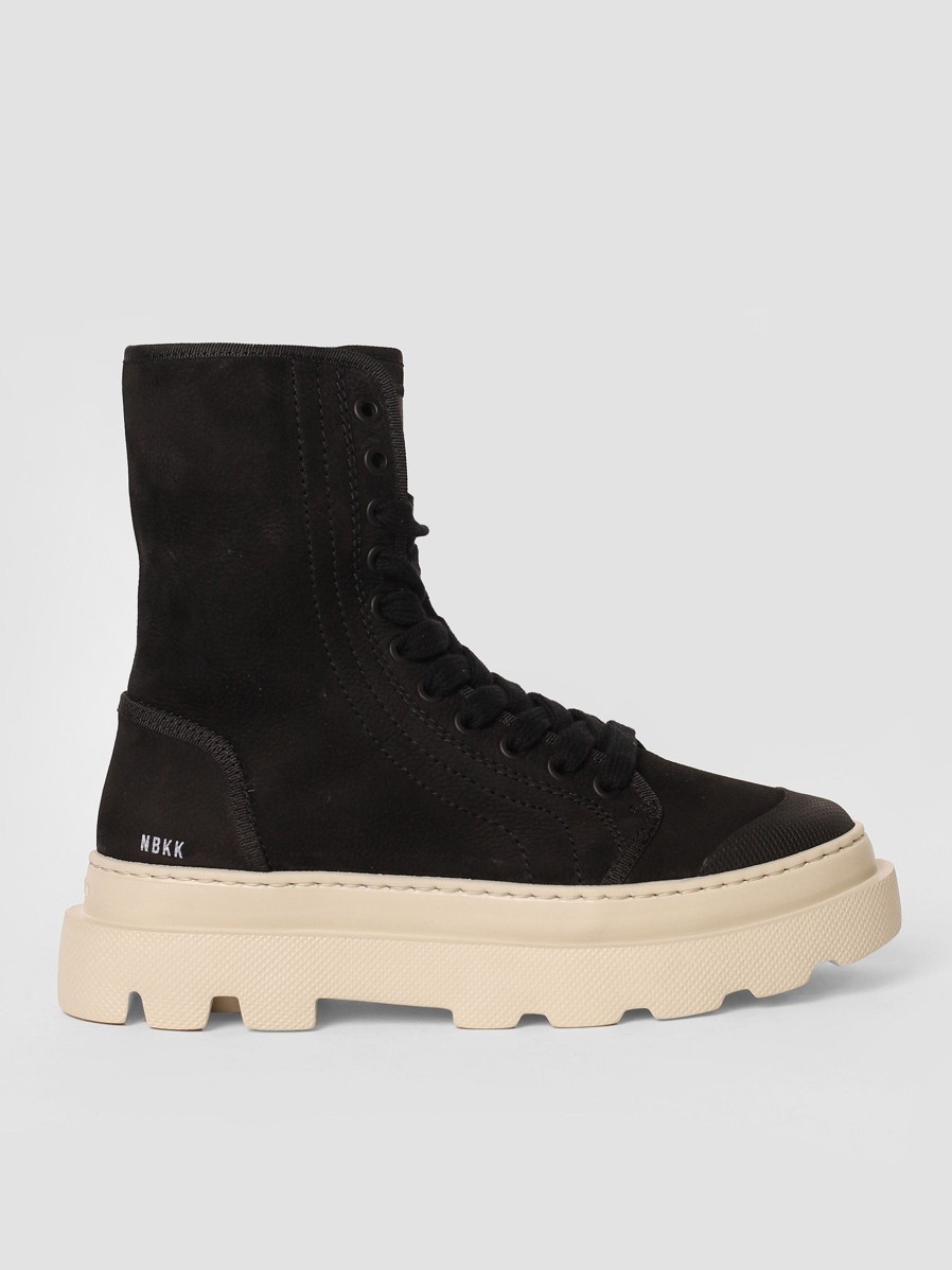 Women Nubikk Sneakers | Monro Miley, Nubuck High Sneakers Black