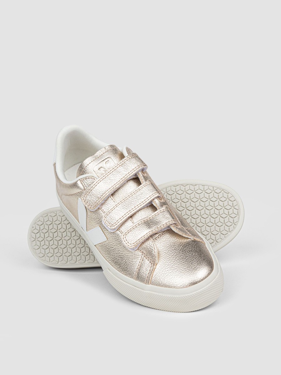 Women Veja Sneakers | Recife, Metallic Leather Sneakers Bronze