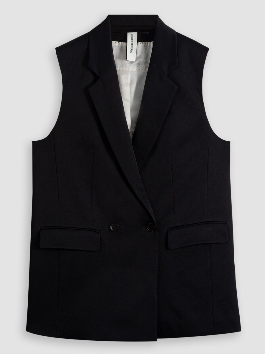 Women Drykorn Blazers And Jackets | Hainault, Woven Gilet Black