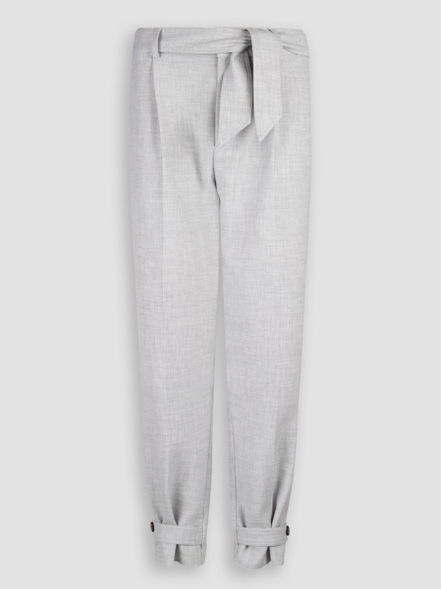 Women Ruby Tuesday Pants And Jumpsuits | Resys, Viscose Mix Melee Trousers Light Grey