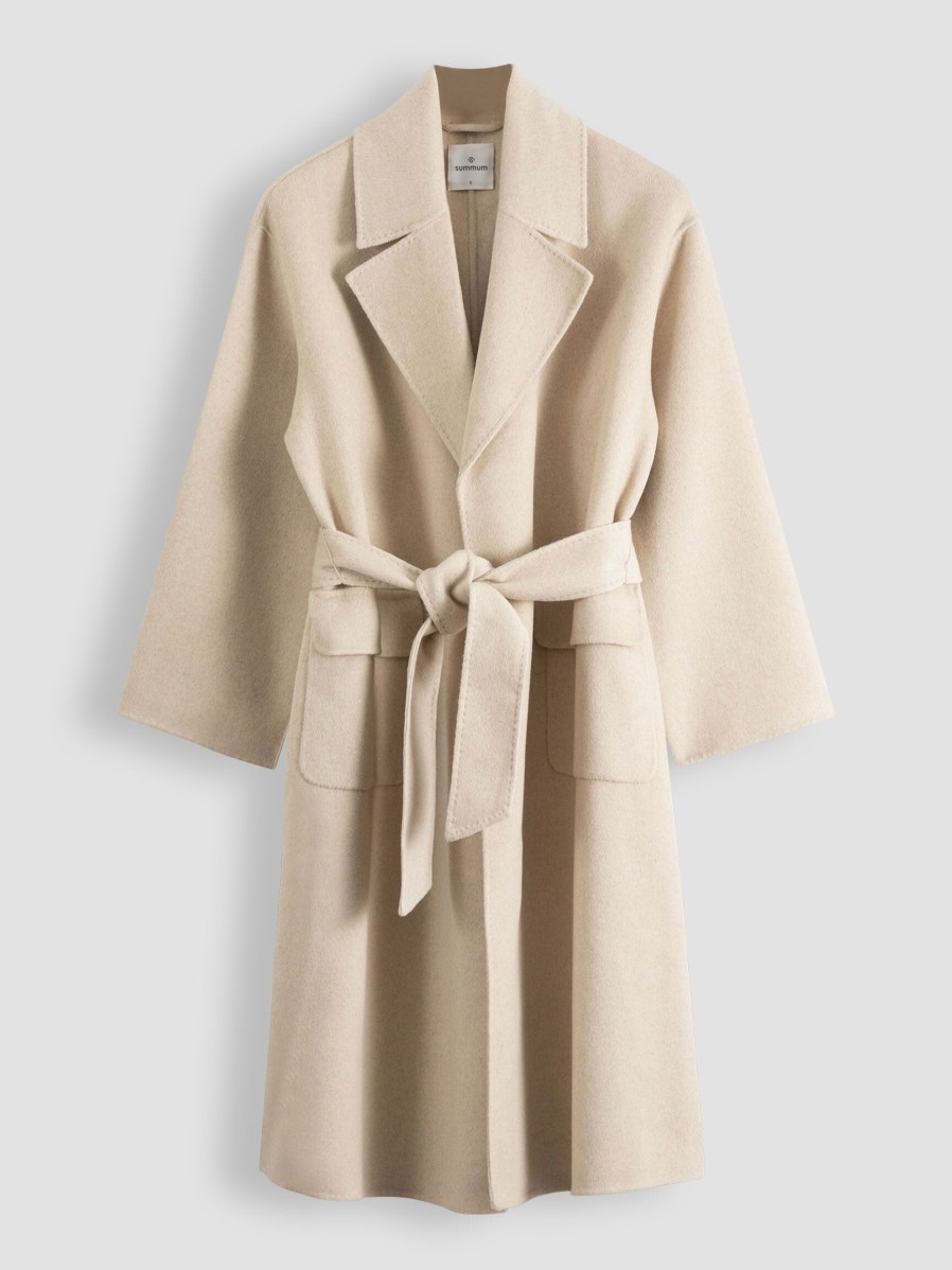 Women Summum Outerwear | Wool Mix Coat Ecru