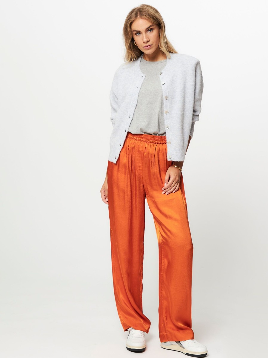 Women Second Female Pants And Jumpsuits | Noma, Viscose Palazzo Orange