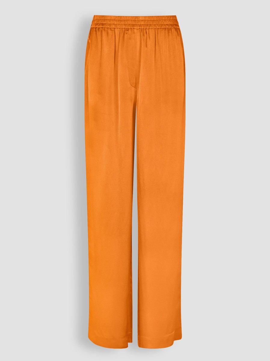 Women Second Female Pants And Jumpsuits | Noma, Viscose Palazzo Orange