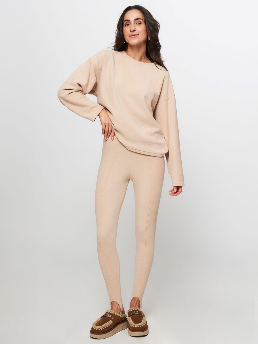 Women American Vintage Pants And Jumpsuits | Wymotown, Jersey Fleece Legging Nude