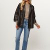 Women Alter Ego Outerwear | Bibi, Leather Jacket Dark Brown