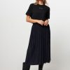 Women Samsoe Samsoe Skirts | Uma, Elastic Plisse Skirt Dark Blue