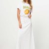 Women Ganni Skirts | Organic Cotton A-Line Skirt White