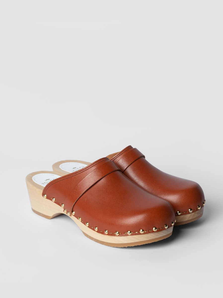 Women Sabot YouYou Sandals | Yren Rock, Leather Mules Stone Red