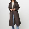 Women Club L’avenir Outerwear | July, Cotton Mix Trenchcoat Browngrey