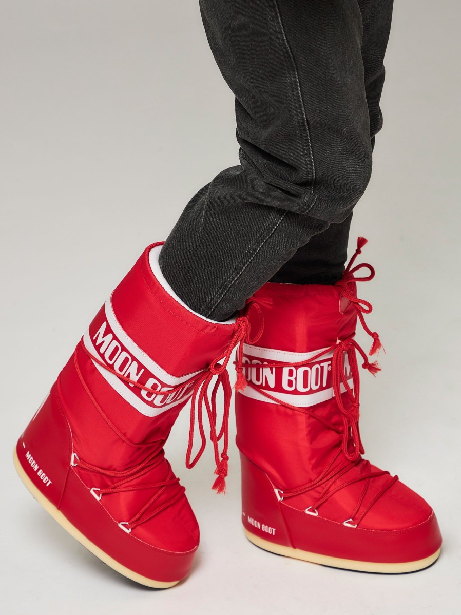 Women Moon Boot Boots | High Padded Nylon Snowboots Red