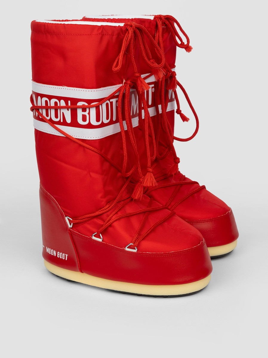 Women Moon Boot Boots | High Padded Nylon Snowboots Red