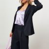 Women forte_forte Blazers And Jackets | Viscose/Wool Mix Blazer Dark Blue