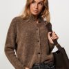 Women Gestuz Sweaters And Cardigans | Alpha, Alpaca Mix Melange Cardigan Brown