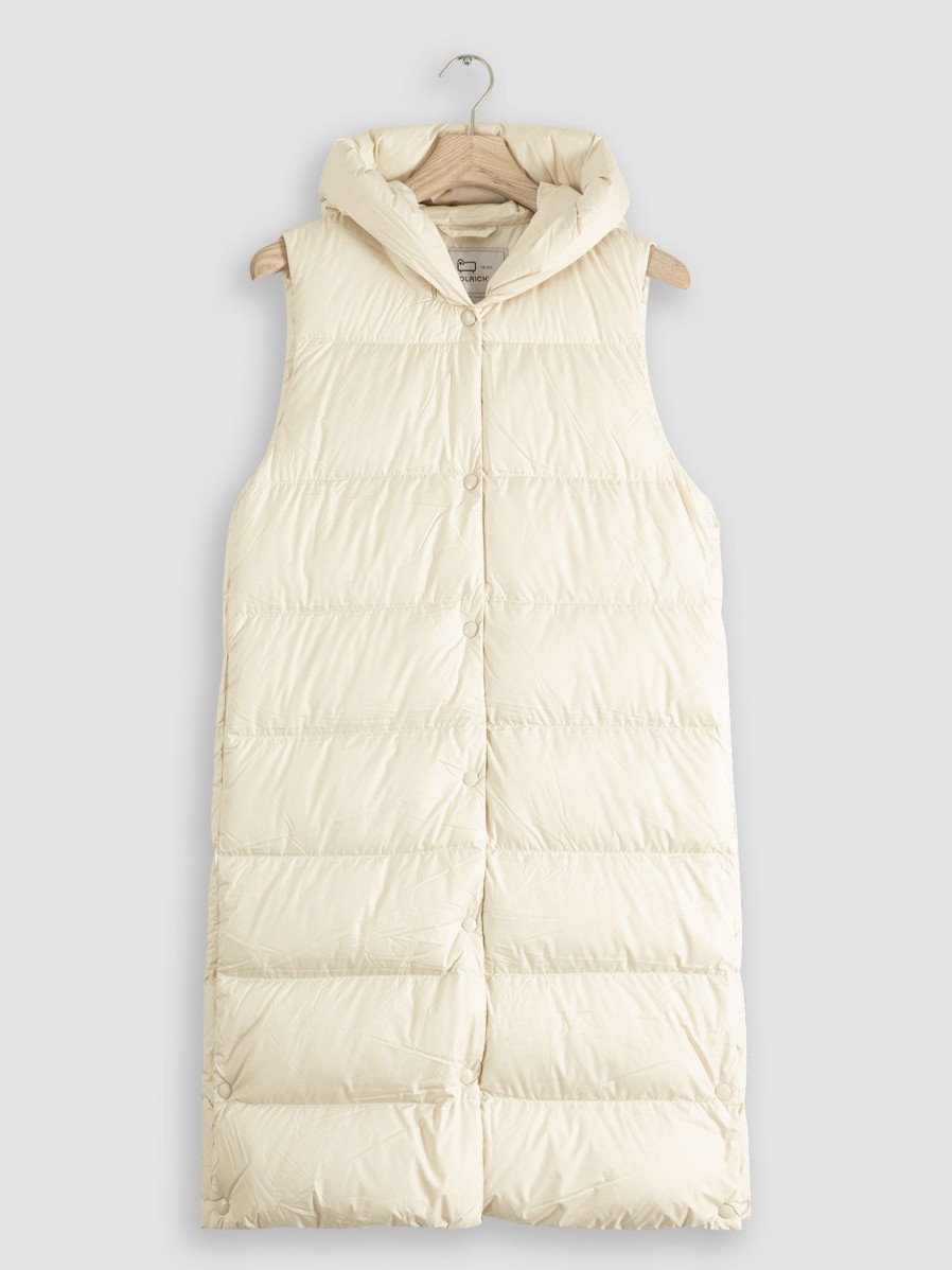 Women Woolrich Outerwear | Ellis, Padded Bodywarmer Cream