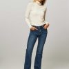 Women Summum Jeans | Lucca, Mid Waist Flared Fit Jeans Dark Blue