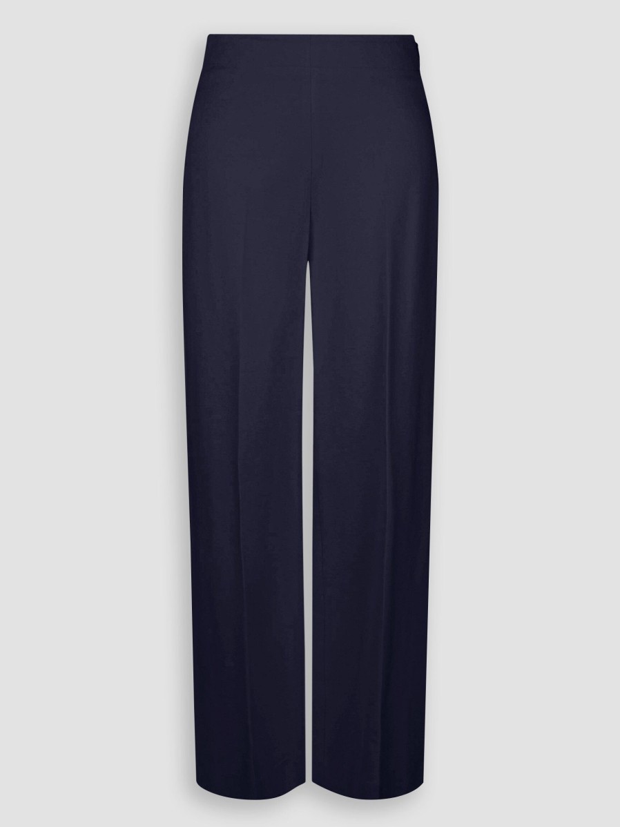 Women Drykorn Pants And Jumpsuits | Before, Wool Mix Palazzo Dark Blue