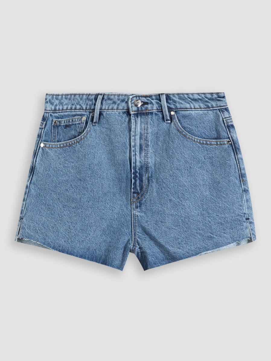 Women Denham Jeans | Britt, High Waist Non Stretch Shorts Blue