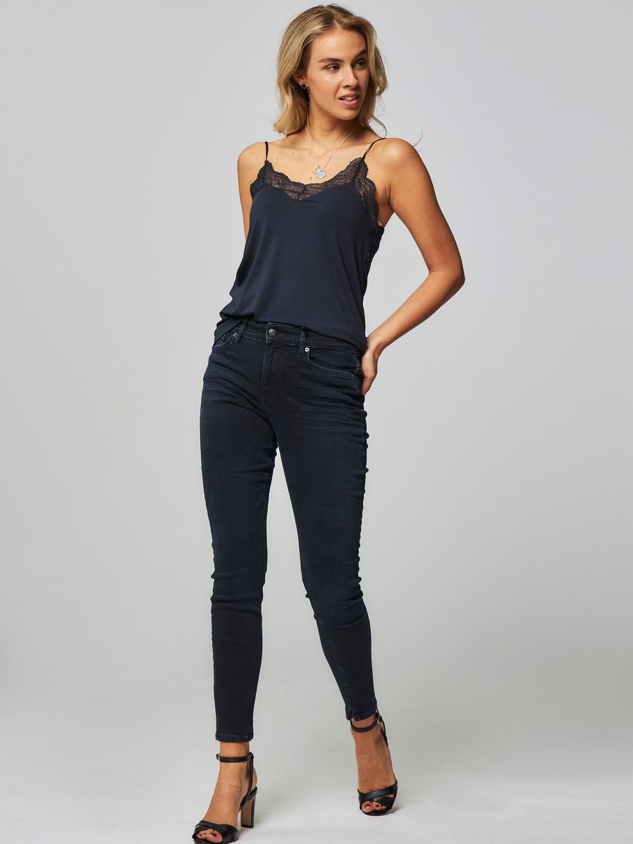 Women Drykorn Jeans | Need, Low Waist Skinny Fit Jeans Dark Blue