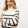 Women Drykorn Sweaters And Cardigans | Cynara, Wool Jumper With Striped Pattern Off White