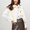 Women Studio AR Blazers And Jackets | Plume, Wool Mix Gilet Ecru