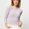 Women American Vintage Sweaters And Cardigans | Xinow, Wool Mix Melange Jumper Lilac