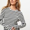 Women Studio Anneloes Sweaters And Cardigans | Luna, Viscose Mix Jumper With Striped Pattern Off White