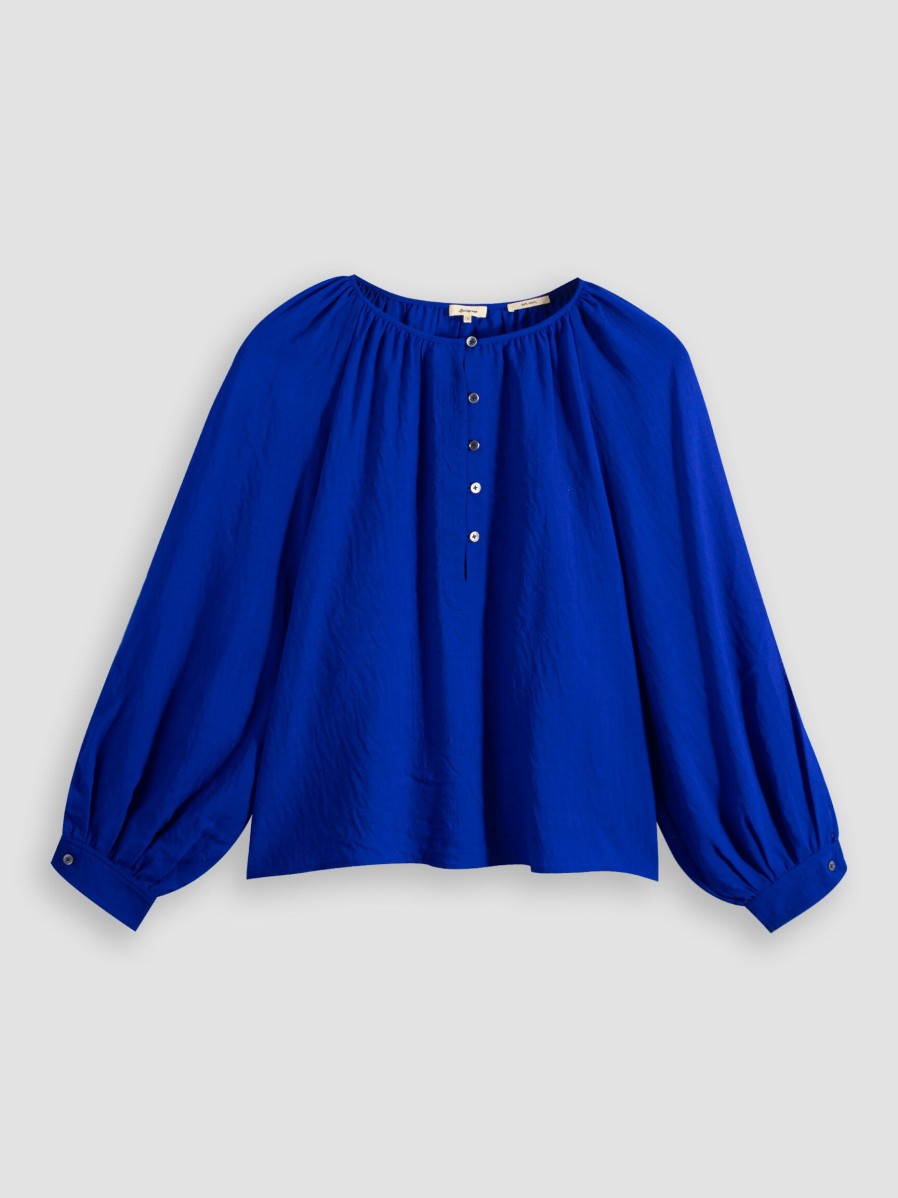 Women Bellerose Tops And Blouses | Haiti, Wool Top Cobalt