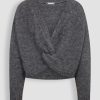 Women Co'Couture Sweaters And Cardigans | Cozy, Mohair Mix Melange Reversible Jumper Grey