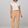 Women Another-Label Pants And Jumpsuits | Marlene, Cotton Mix Rib Palazzo Camel