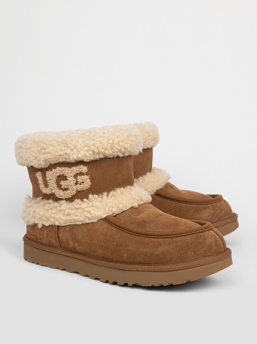 Women Ugg Boots | Ultra Mini Suede Ankle Boots Cognac