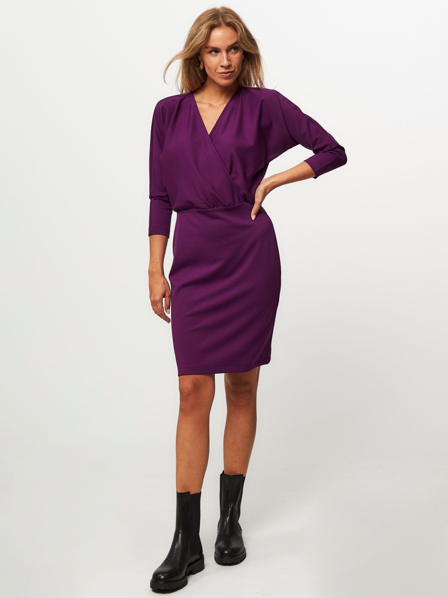 Women Nathalie Vleeschouwer Dresses And Tunics | Cato, Rayon Mix Dress Purple