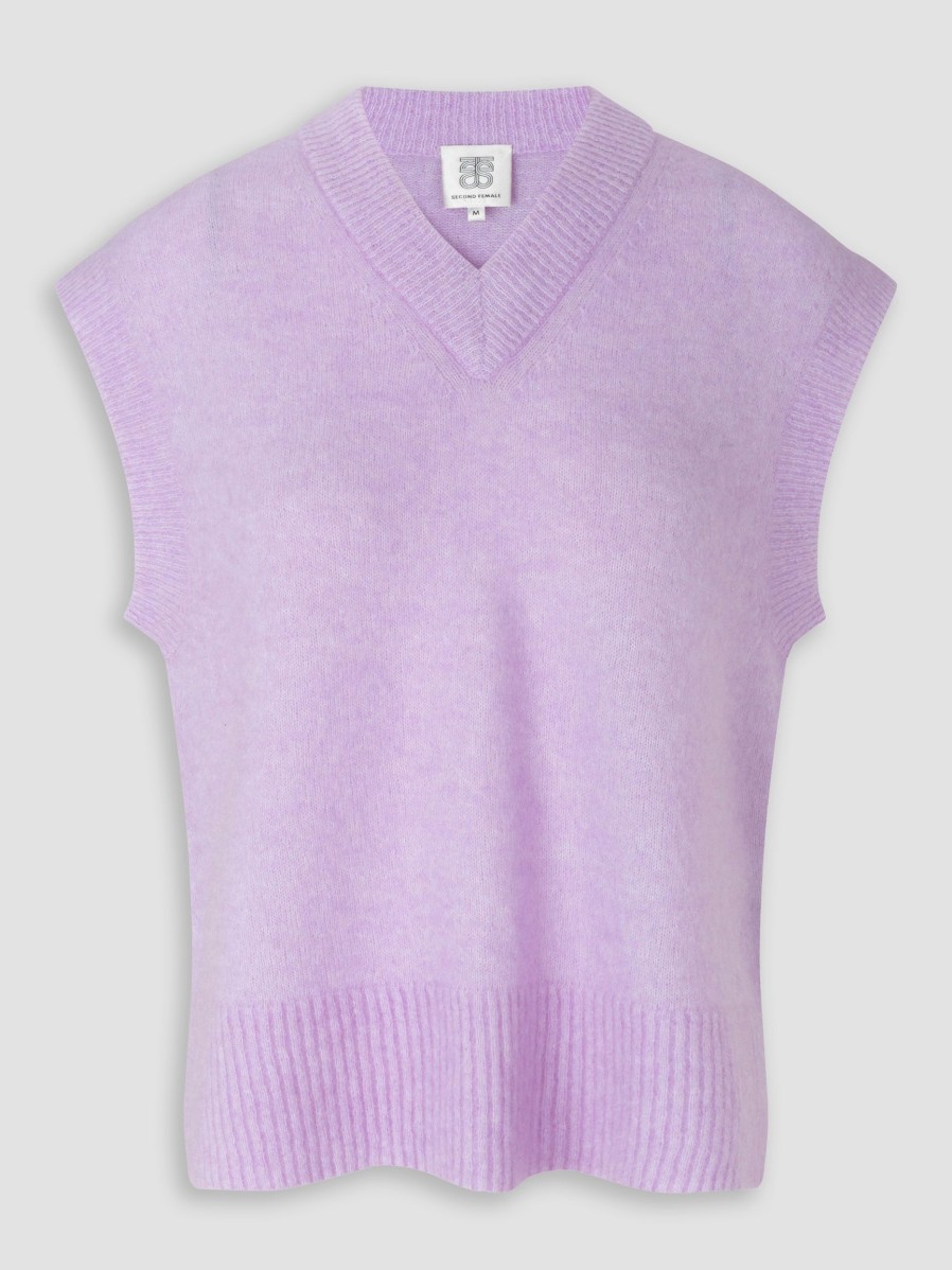 Women Second Female Sweaters And Cardigans | Brook, Mohair Mix Spencer Lilac