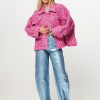 Women Essentiel Antwerp Blazers And Jackets | Energised, Wool Mix Boucle Jacket Pink