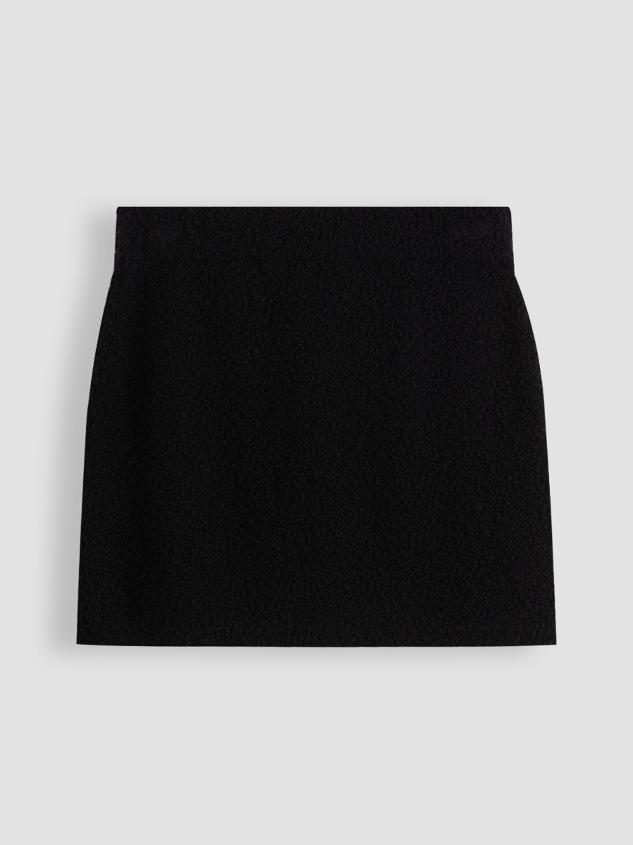 Women Drykorn Skirts | Eddila, Wool Mix Skirt With Structere Black